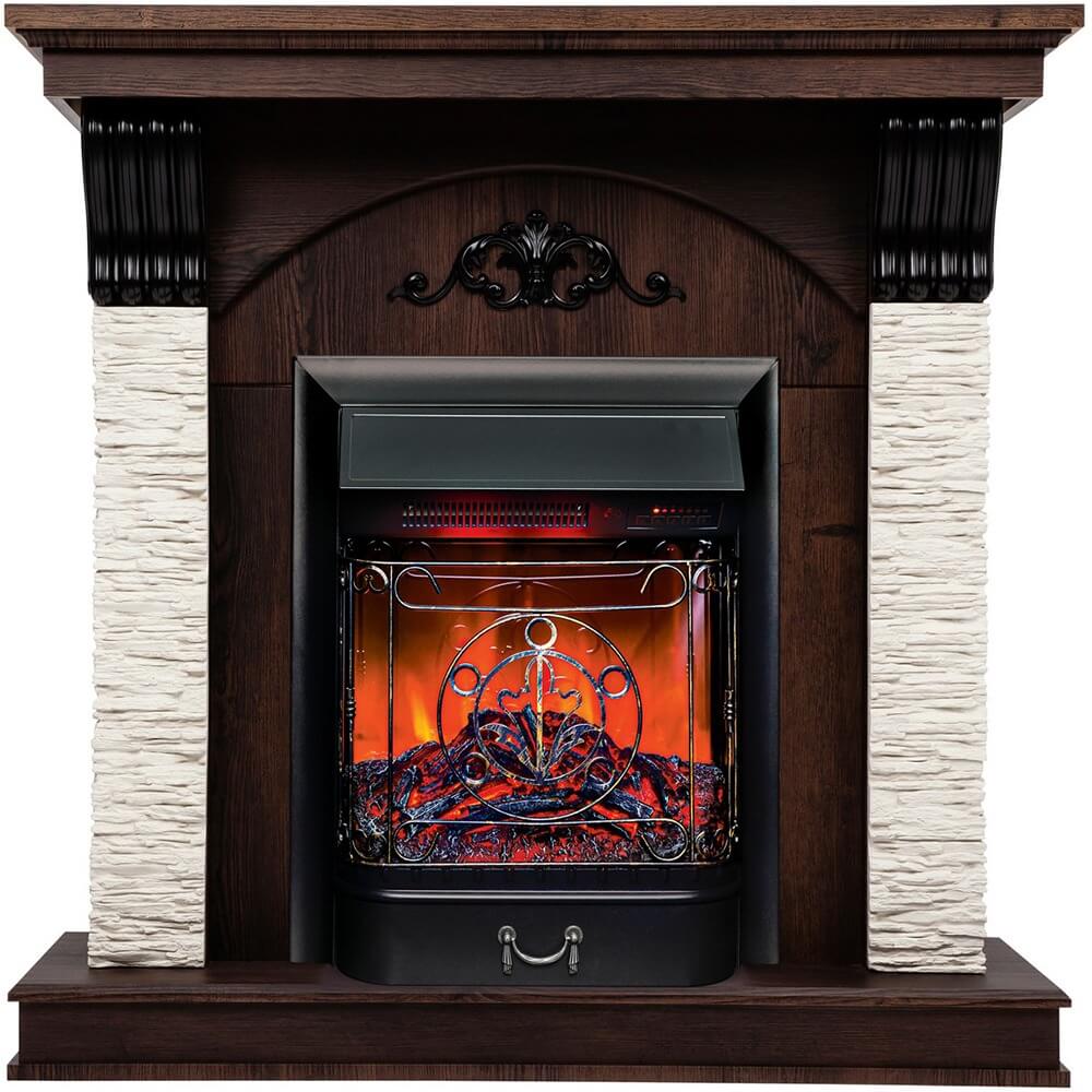 Изображение товара Электрокамин RealFlame Corfino STD/18 NT Majestic LUX BL напольный стильный и мощный