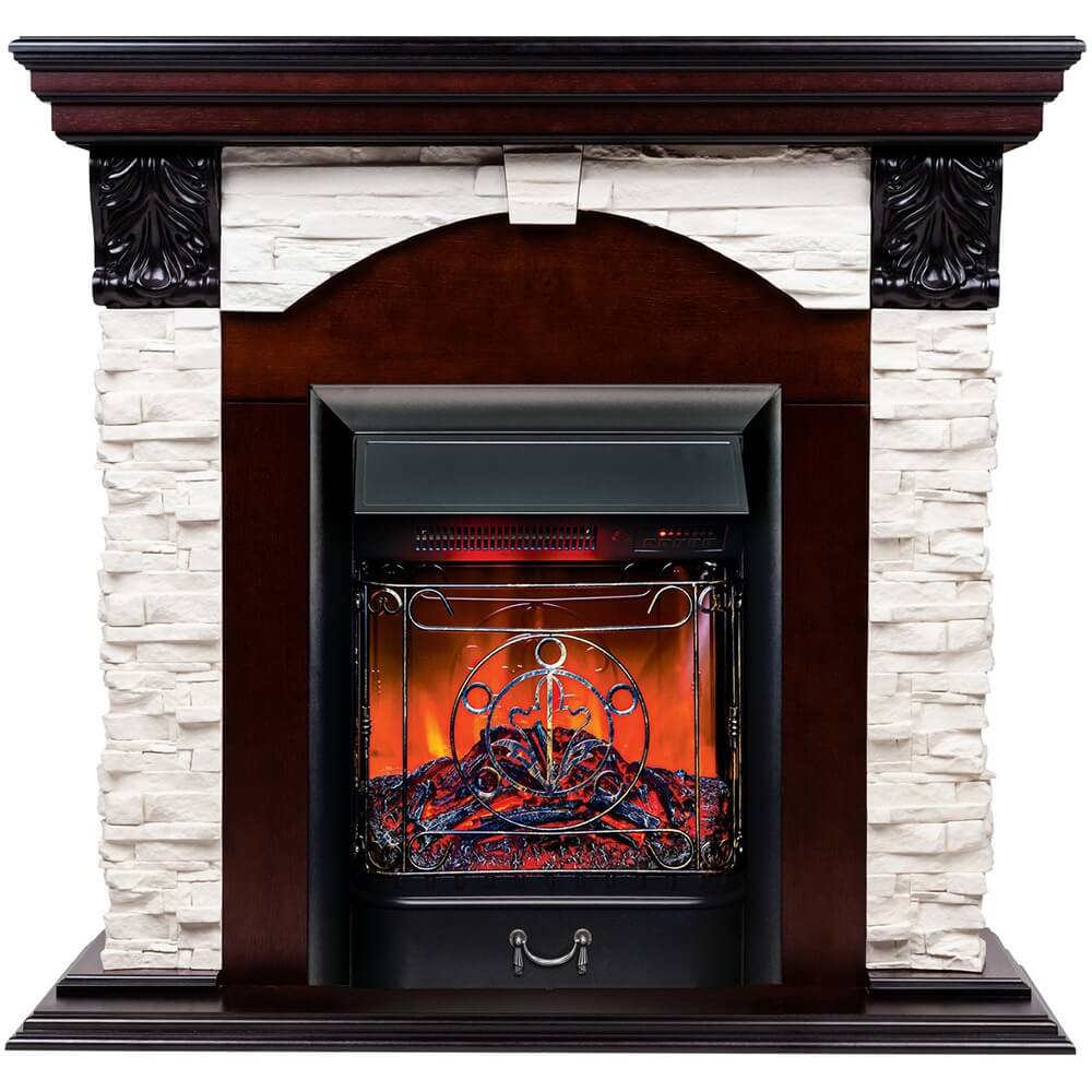 Изображение товара Электрокамин RealFlame Dublin Lux STD/EUG AO - современный напольный камин с эффектом огня