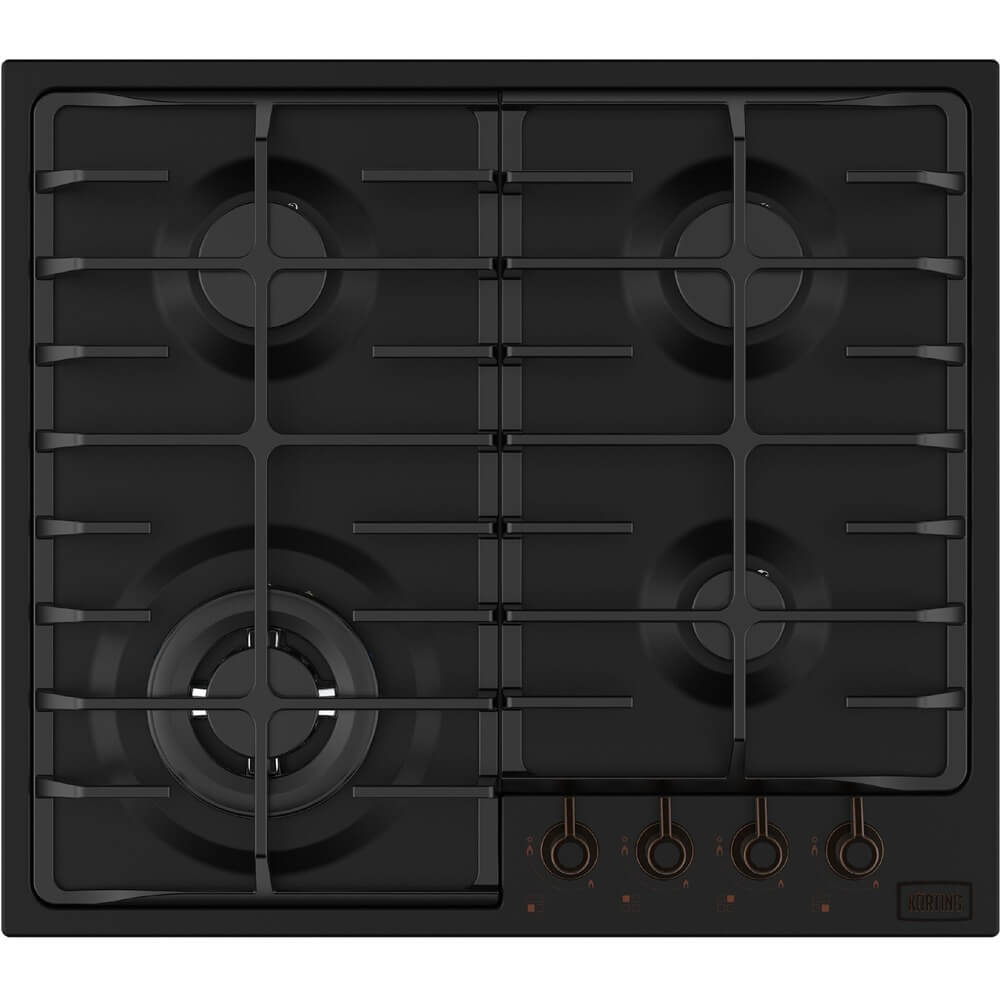 Изображение товара Варочная поверхность газовая Korting HG 674 CTCN 4 конфорки накладная чёрная