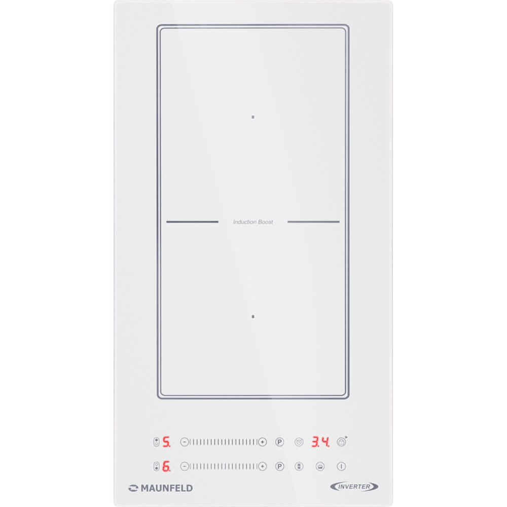 Изображение товара Индукционная варочная поверхность Maunfeld CVI292S2BWH Inverter, сенсорное управление, 2 конфорки, 