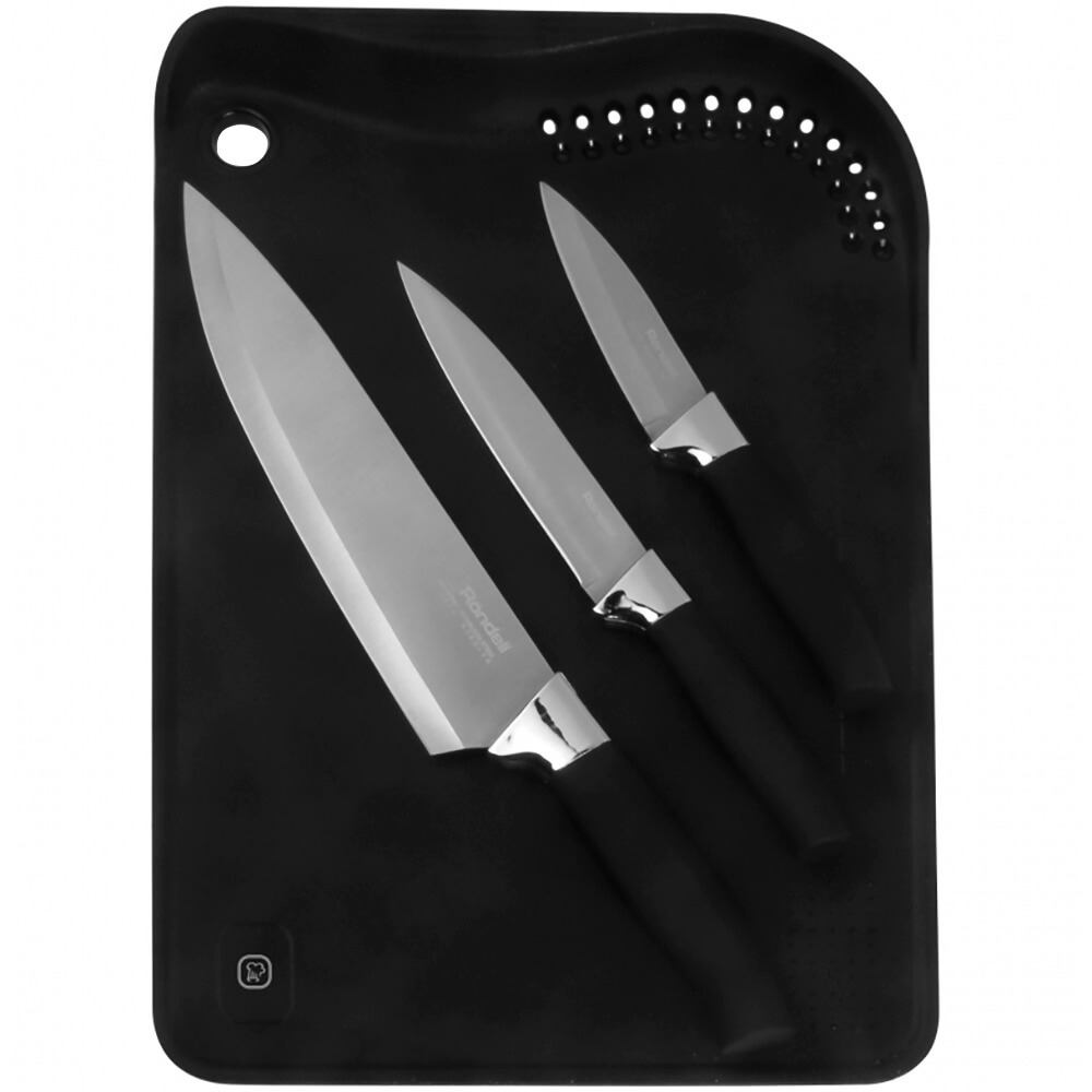 Изображение товара Набор кухонных ножей Rondell Stolz RD-1772 с разделочной доской и тёркой