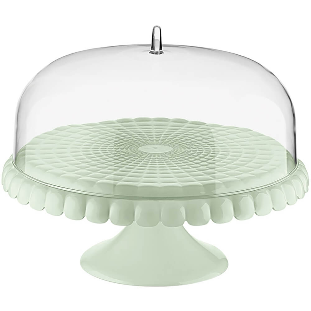 Изображение товара Блюдо для торта Guzzini Tiffany 2 предмета круглый 30см зелёное