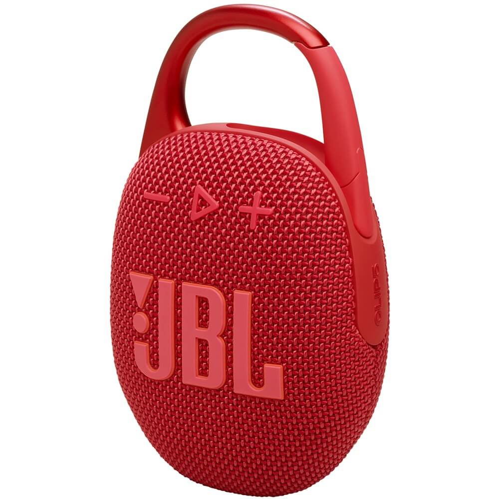 Изображение товара Портативная акустика JBL Clip 5 Red водонепроницаемая с Bluetooth 12 часов работы