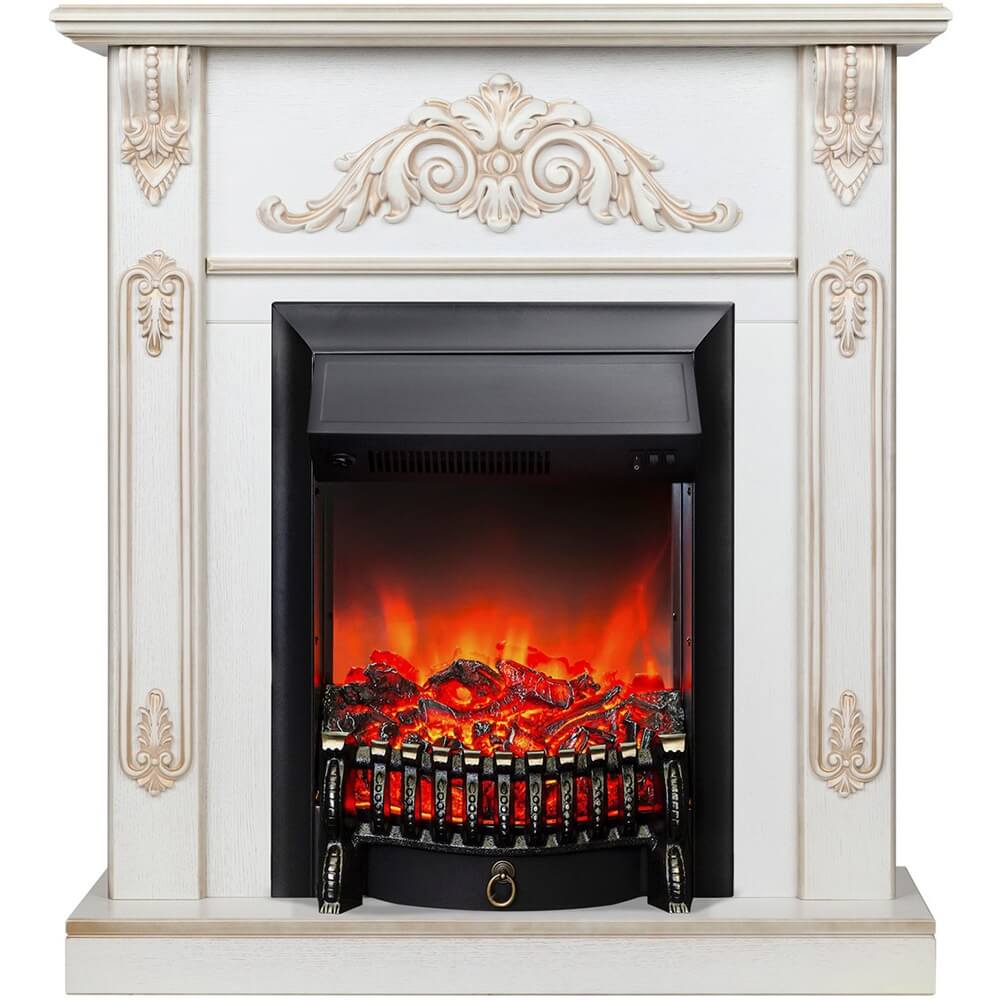 Изображение товара Электрокамин RealFlame Anita STD/EUG WT + Fobos LUX BL напольный