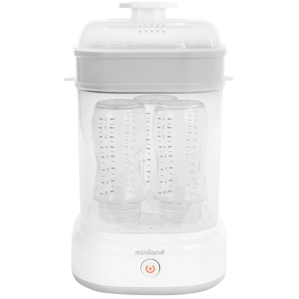 Изображение товара Стерилизатор для бутылочек Miniland Mini Steamy 2 яруса автоматическая стерилизация