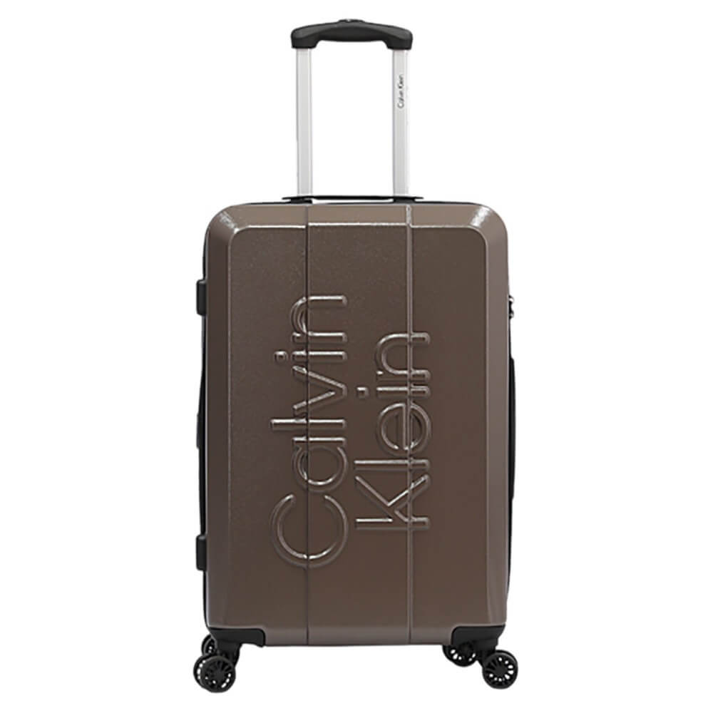 Изображение товара Дорожный чемодан Calvin Klein Overlay L жесткий объем 120 л коричневый