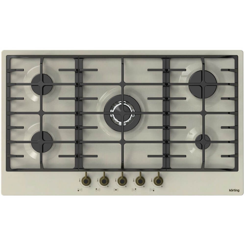Изображение товара Газовая варочная поверхность Korting HG 945 CTRB 5 конфорок нержавейка бежевый