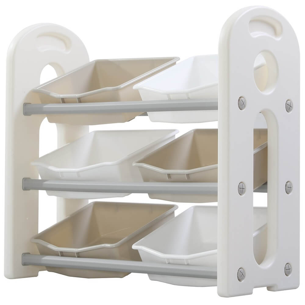 Изображение товара Стеллаж для игрушек UNIX Kids Grey PPTS6GRY 6 ящиков пластик безопасно для детей