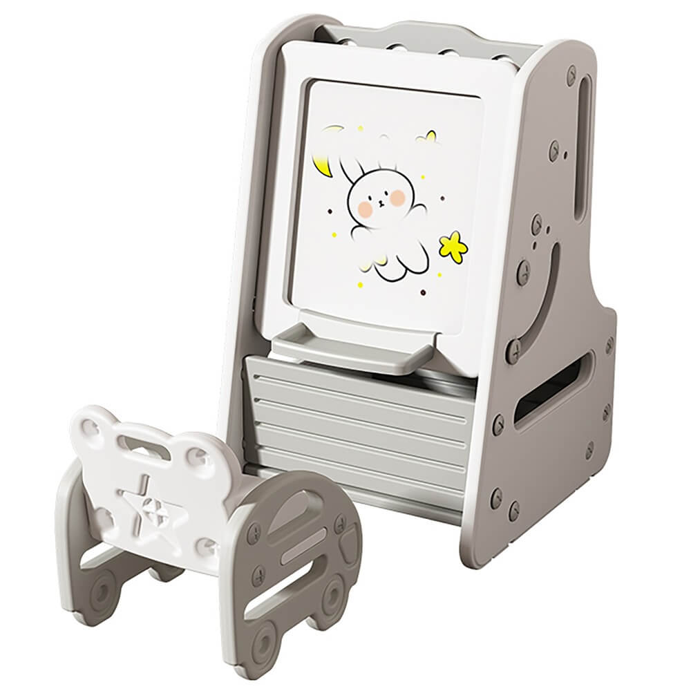Изображение товара Детский стол-трансформер UNIX Kids Grey PPT3IN1GRY, 0+, безопасная мебель