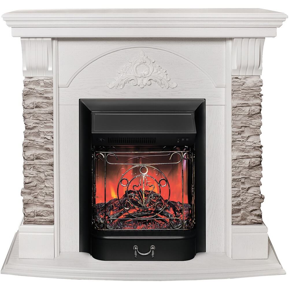 Изображение товара Электрокамин RealFlame Athena GR STD/EUG/255 WT с порталом белый дуб