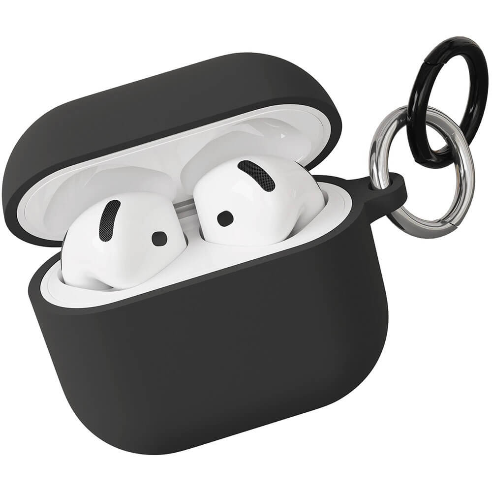 Изображение товара Чехол для наушников VLP Charm Case для AirPods 4 черный силикон