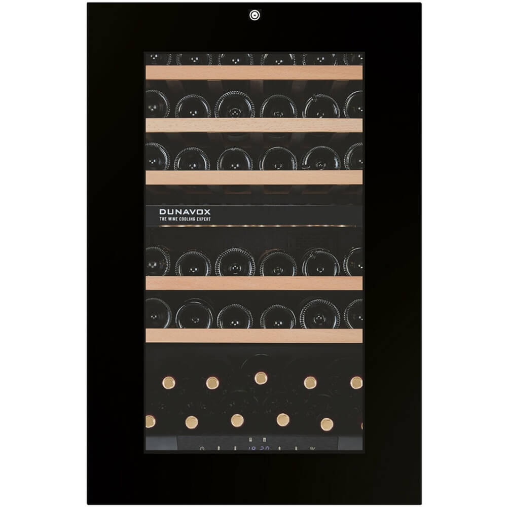 Изображение товара Встраиваемый винный шкаф Dunavox DXB-42.100DB.TO с двумя зонами хранения