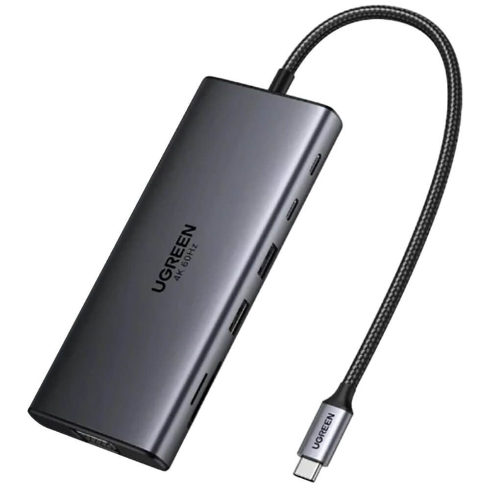 Изображение товара Мультифункциональный USB Type-C хаб Ugreen CM639 11 в 1 с HDMI и LAN
