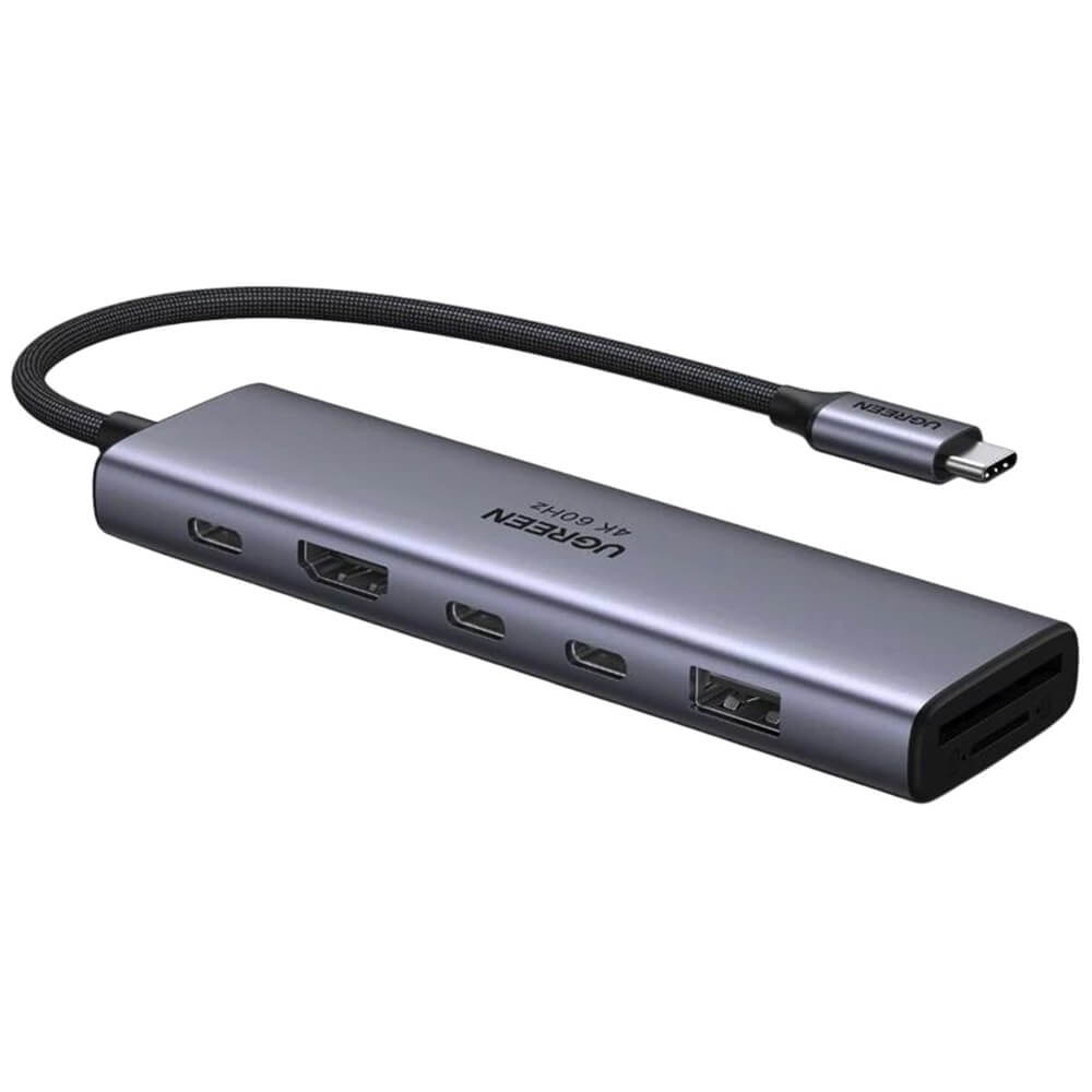 Изображение товара Мультифункциональный USB-C хаб Ugreen CM511 7 в 1 с HDMI 4K и кардридером