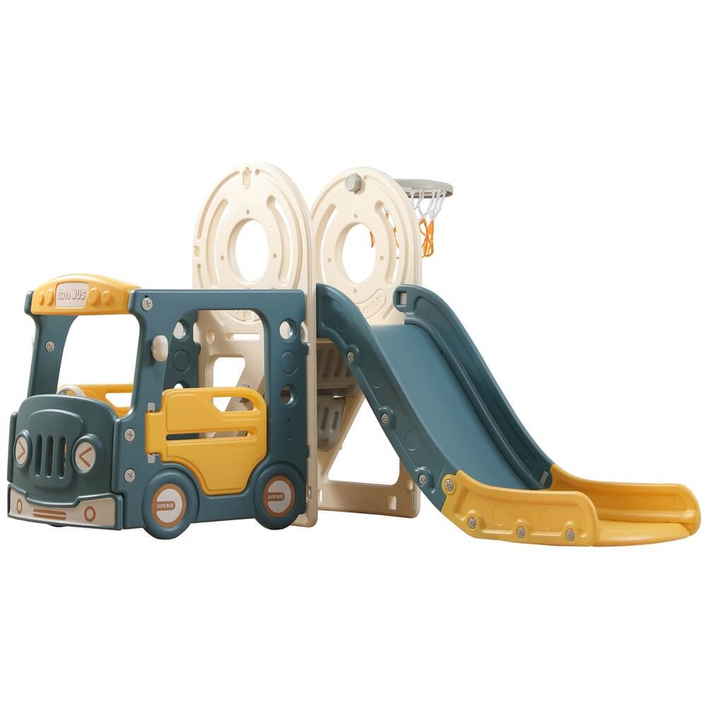 Изображение товара Игровой комплекс UNIX Kids Bus Yellow с горкой PSLBUS171YEL