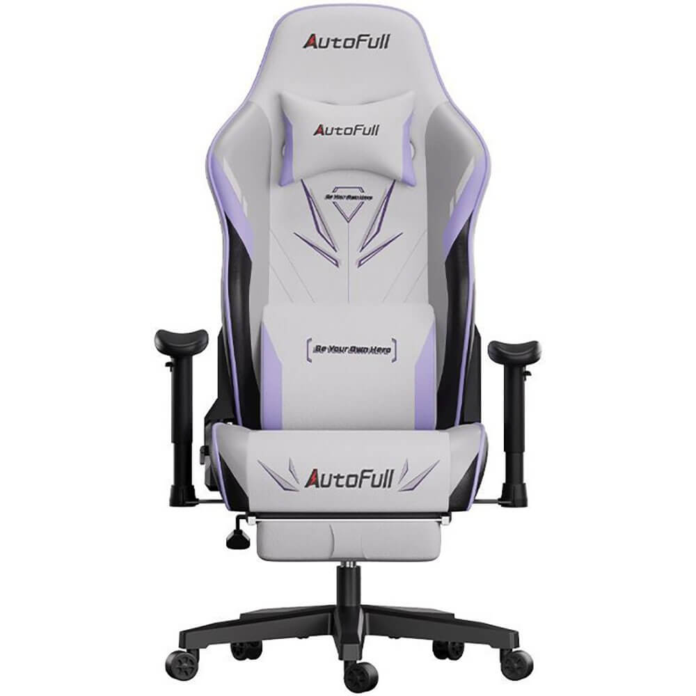 Изображение товара Игровое компьютерное кресло Autofull C3 белое с регулируемыми подлокотниками и подголовником