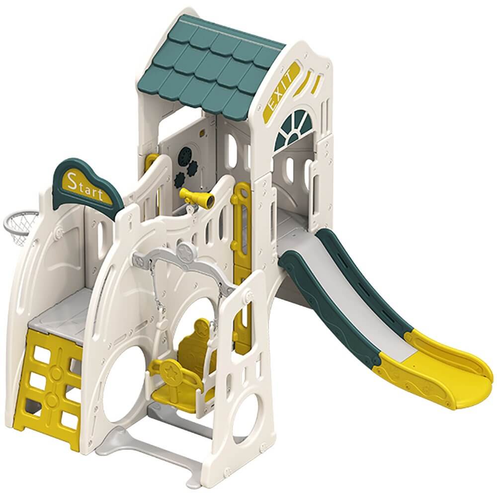 Изображение товара Игровой комплекс UNIX Kids Playhouse с горкой и качелями для детей 1+