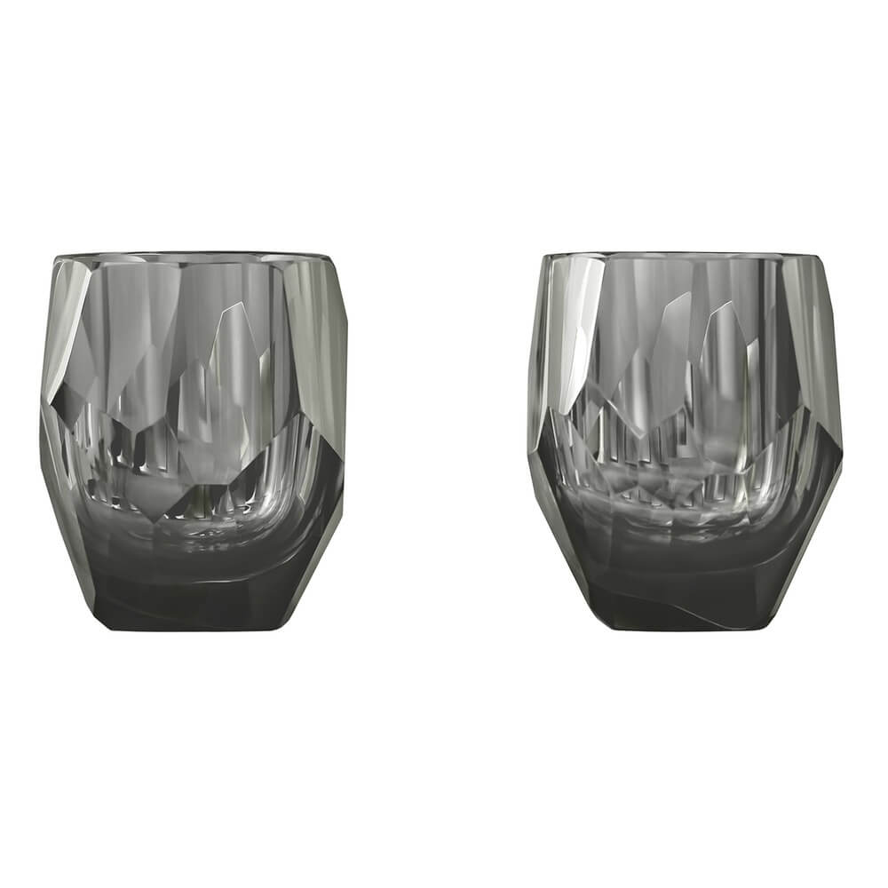 Изображение товара Набор стаканов B░░░ HOME HW705 bk 2 шт хрусталь черный 220 мл