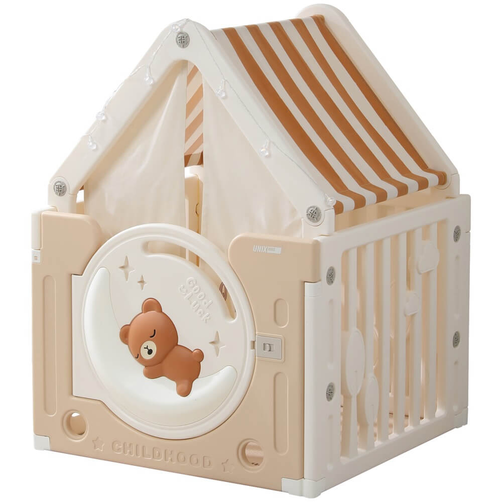 Изображение товара Игровой домик UNIX Kids Bear on the moon Camel с защитой и ночником