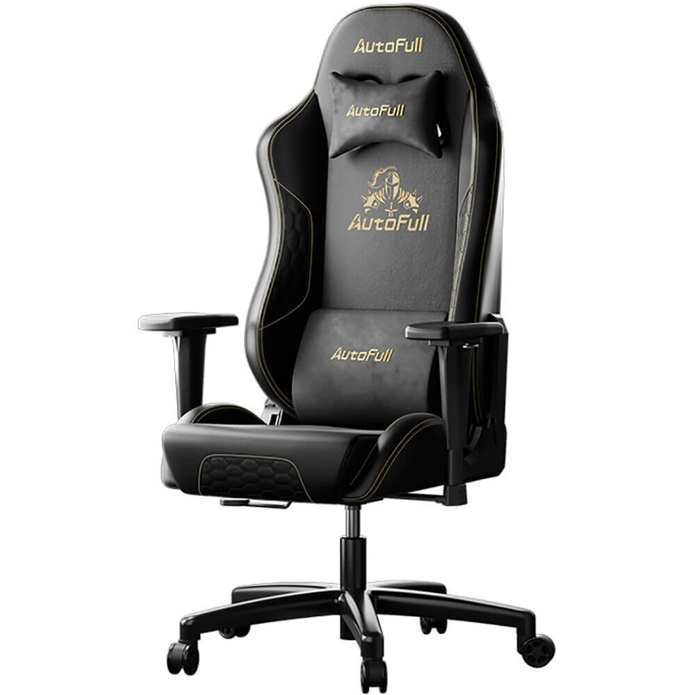 Изображение товара Игровое кресло Autofull C3 Pro чёрное с регулировками и подушками
