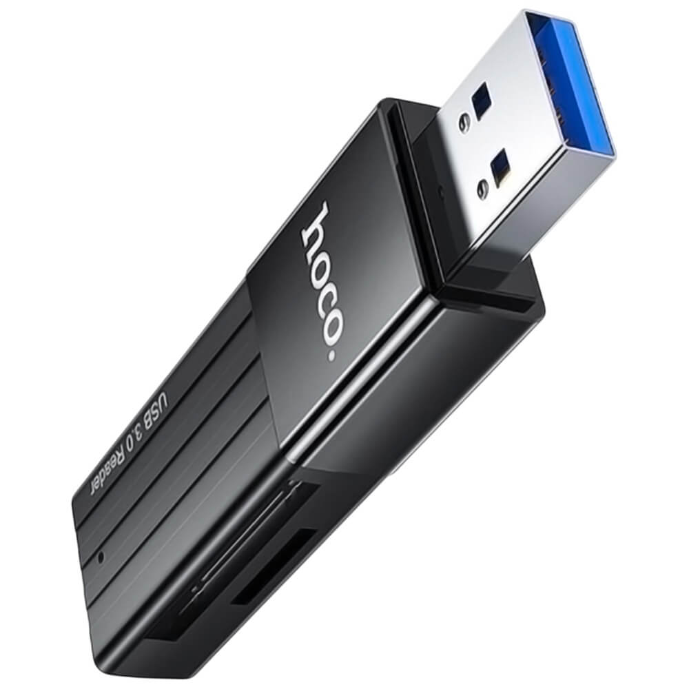 Изображение товара Картридер Hoco HB20 Mindful 2 в 1 USB 3.0 для SD и TF карт чёрный
