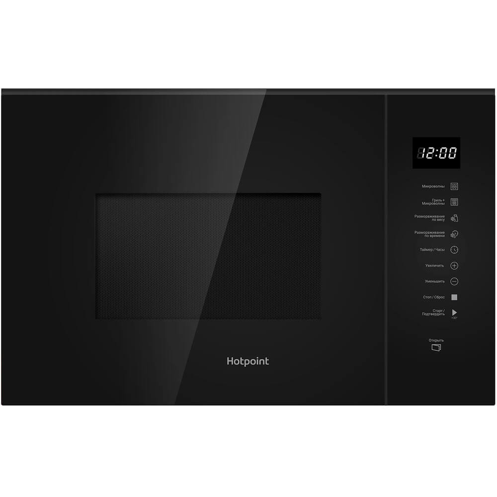 Изображение товара Встраиваемая микроволновая печь Hotpoint MF25G BL H 25 л с грилем 900 Вт