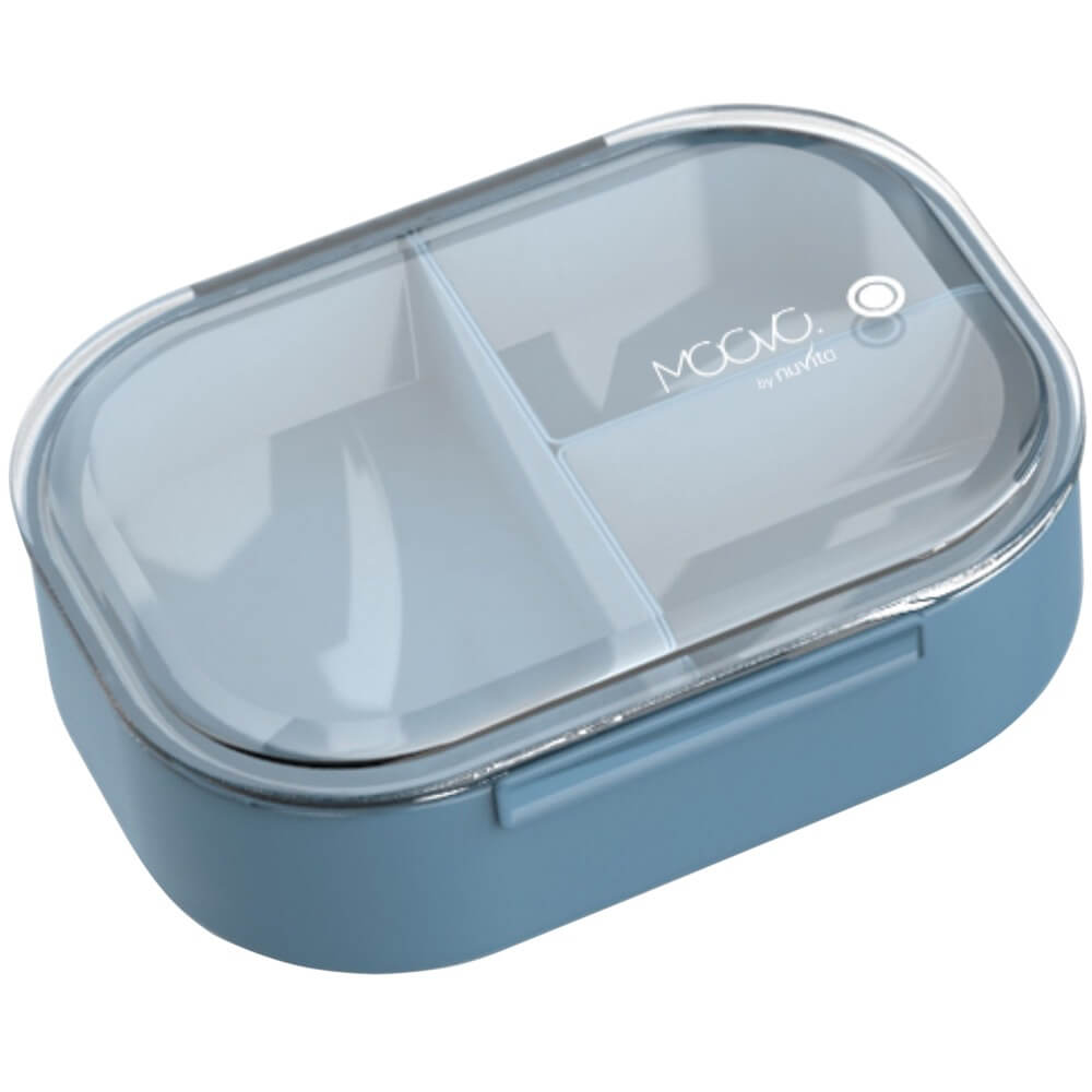 Изображение товара Контейнер для еды Nuvita Moovo 4420 Blue 0.49 л с 3 отделениями и крышкой