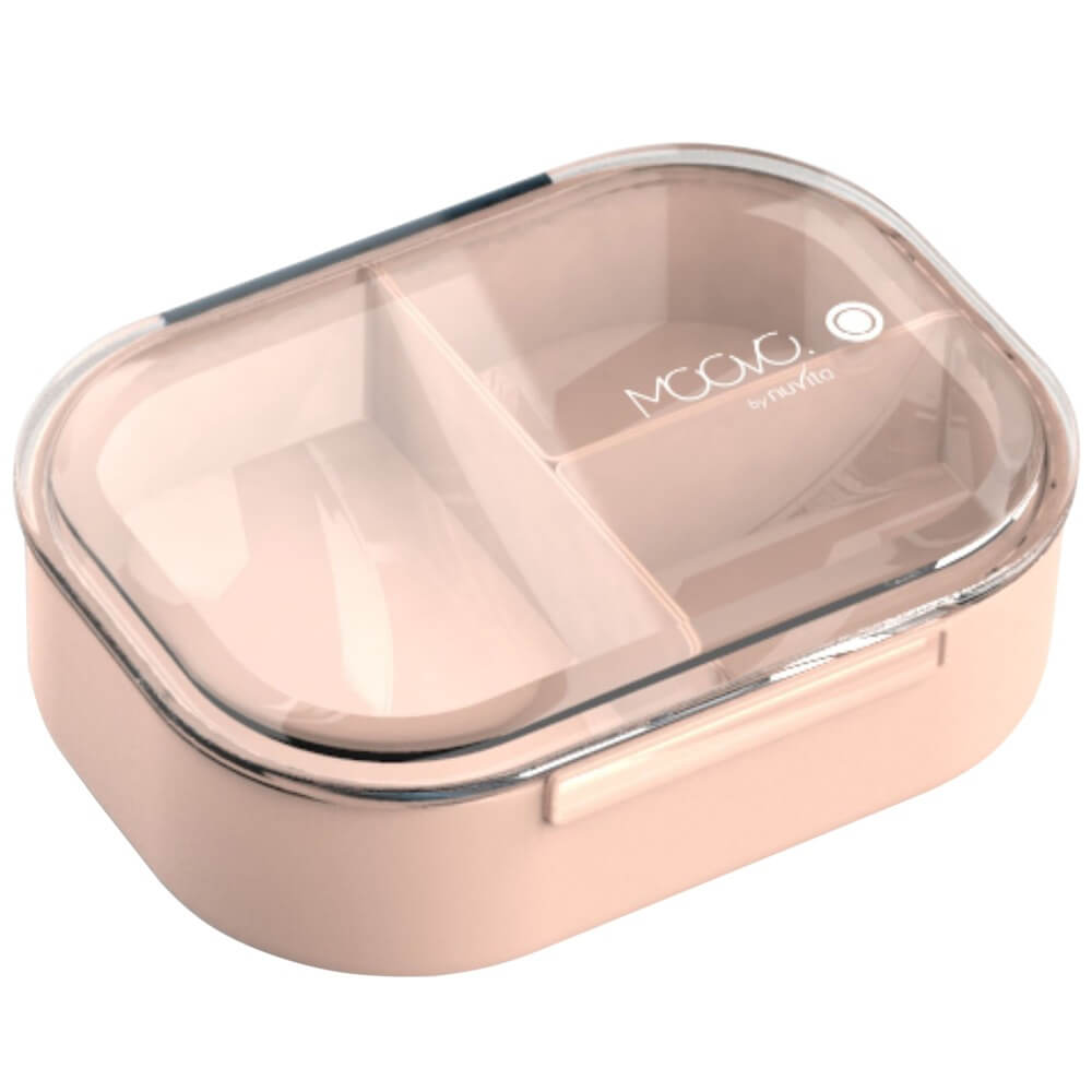 Изображение товара Контейнер для еды Nuvita Moovo 4420 Pink с 3 отделениями и защелками