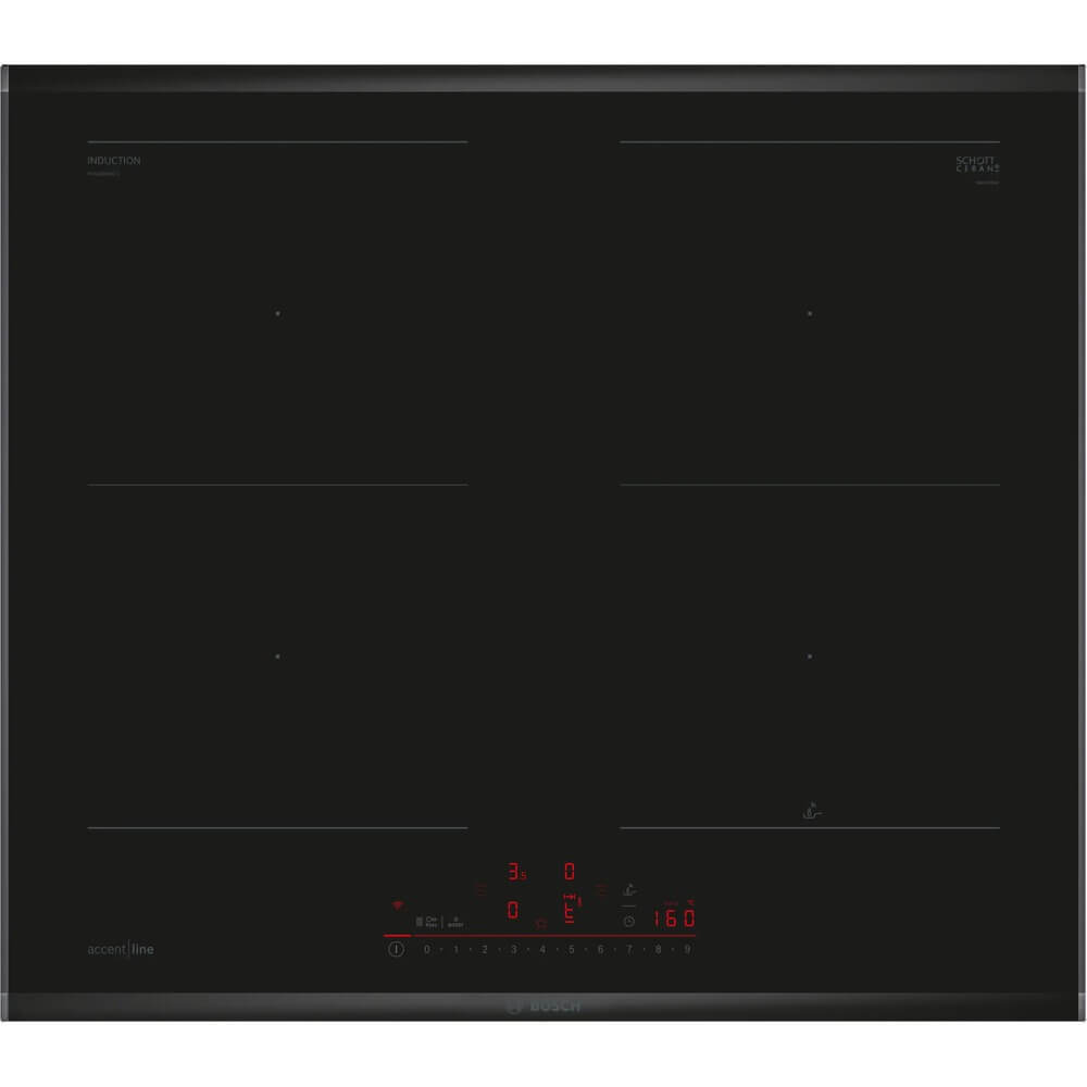 Изображение товара Варочная поверхность Bosch PVQ695HC1Z индукционная с Wi-Fi сенсорным управлением