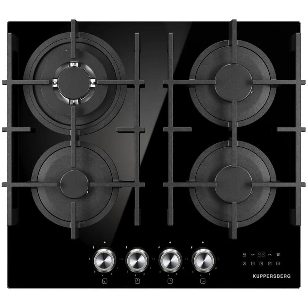 Изображение товара Газовая варочная поверхность Kuppersberg FG 68 B 4 конфорки с электроподжиг и таймером