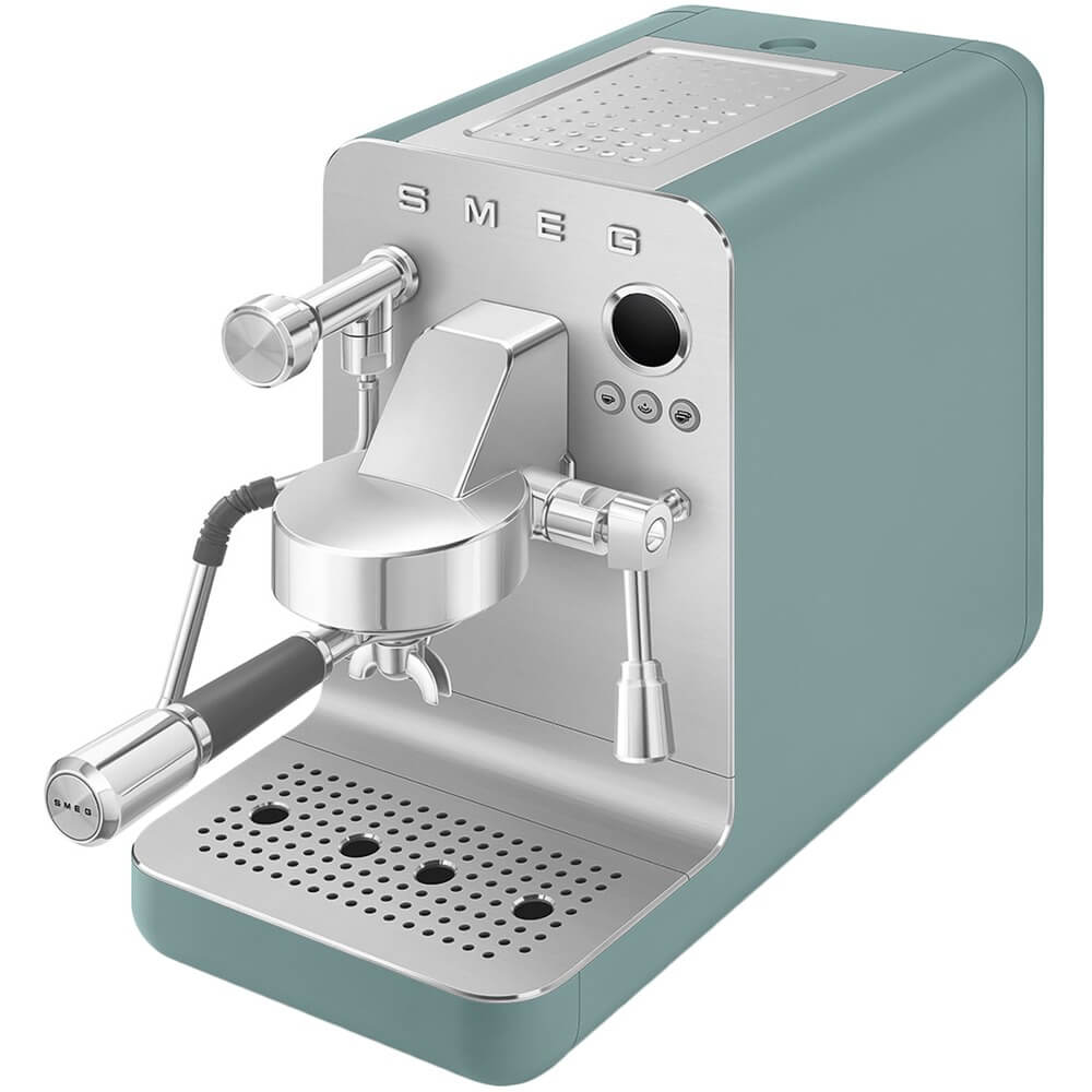 Изображение товара Кофеварка Smeg EMC02EGMEU зеленого цвета рожковая мощностью 1700 Вт