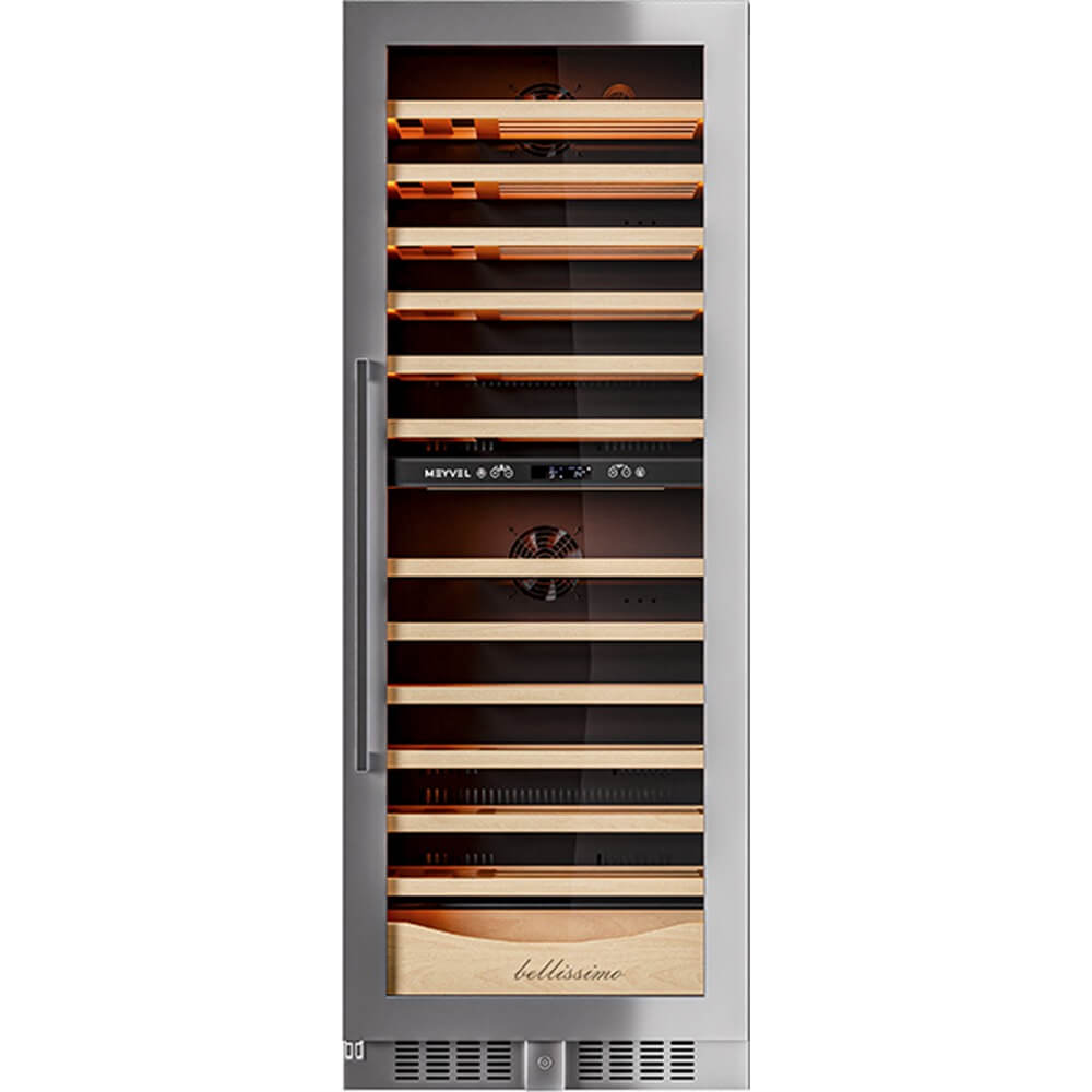 Изображение товара Встраиваемый винный шкаф Meyvel MV95-KST2 Slim для хранения 98 бутылок