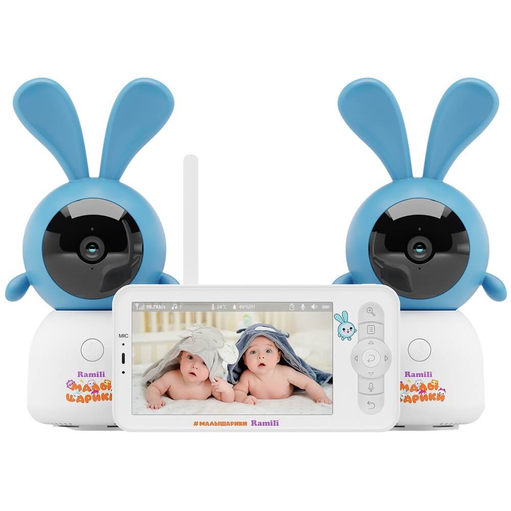 Изображение товара Видеоняня Ramili Baby RV100X2KROSH с 2 камерами Wi-Fi HD 2K