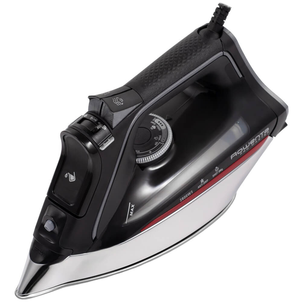 Изображение товара Утюг Rowenta Pro Master DW8210D1 мощный паровой, нержавеющая подошва, вертикальное отпаривание