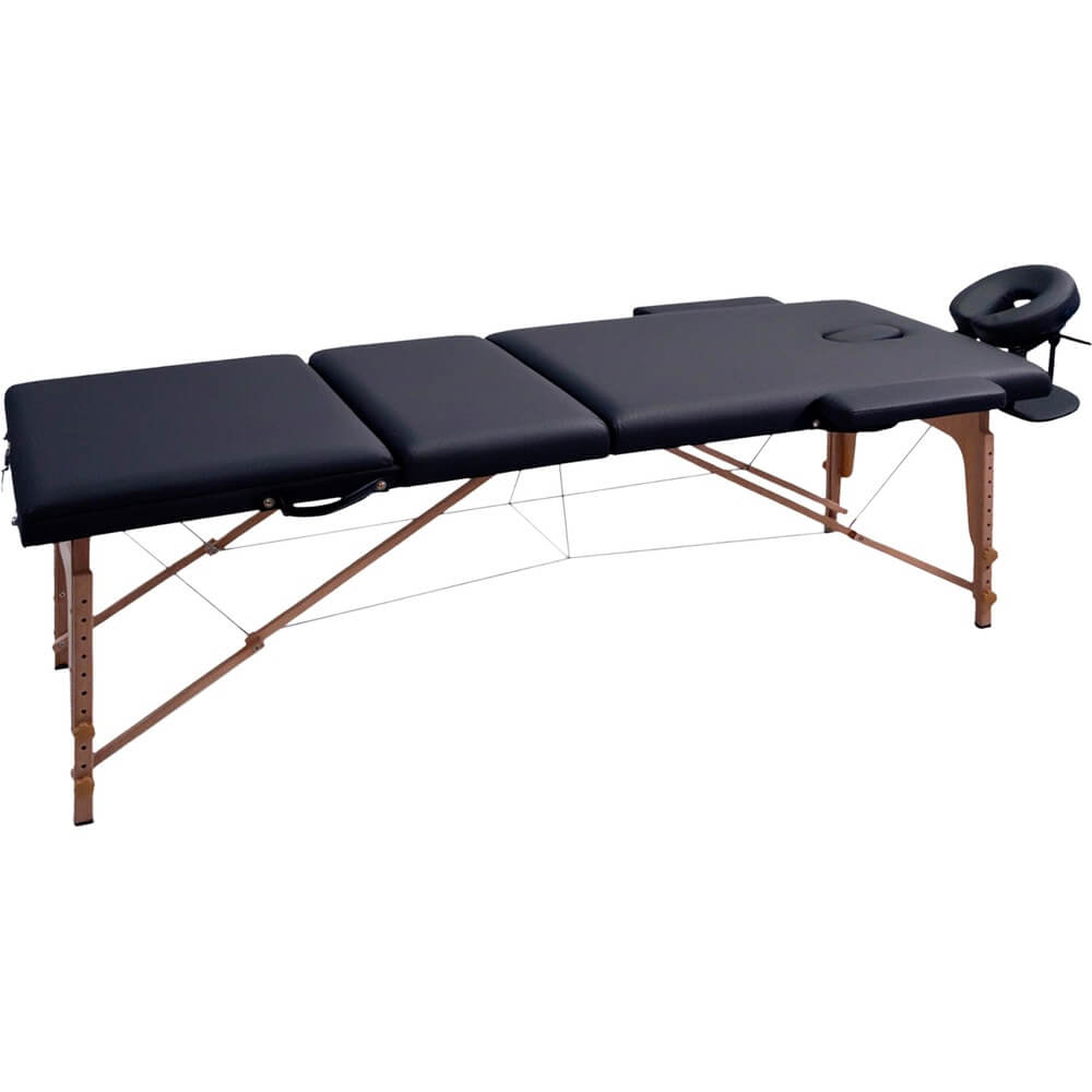Изображение товара Массажный складной стол UNIX Med Standard 3 Sections Black для профессиональных процедур