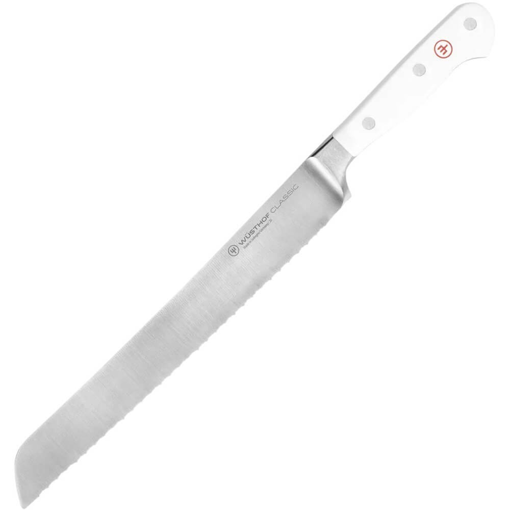 Изображение товара Кухонный нож Wuesthof White Classic для хлеба 23 см, сталь, эргономичная рукоятка