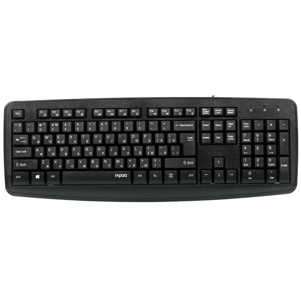 Изображение товара Клавиатура Rapoo NK2600 проводная черная для ПК и ноутбука