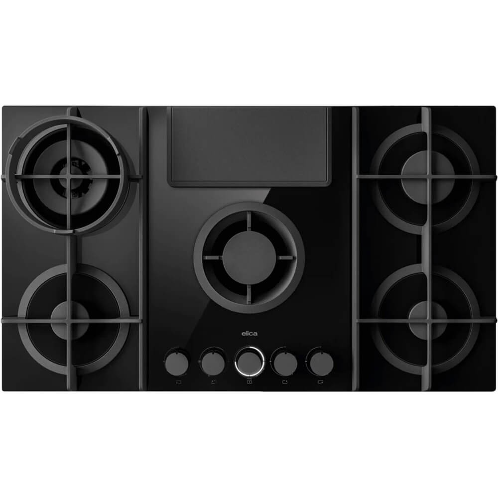 Изображение товара Газовая варочная поверхность Elica NIKOLATESLA FLAME EVO BL/A/88 стильное и надежное решение