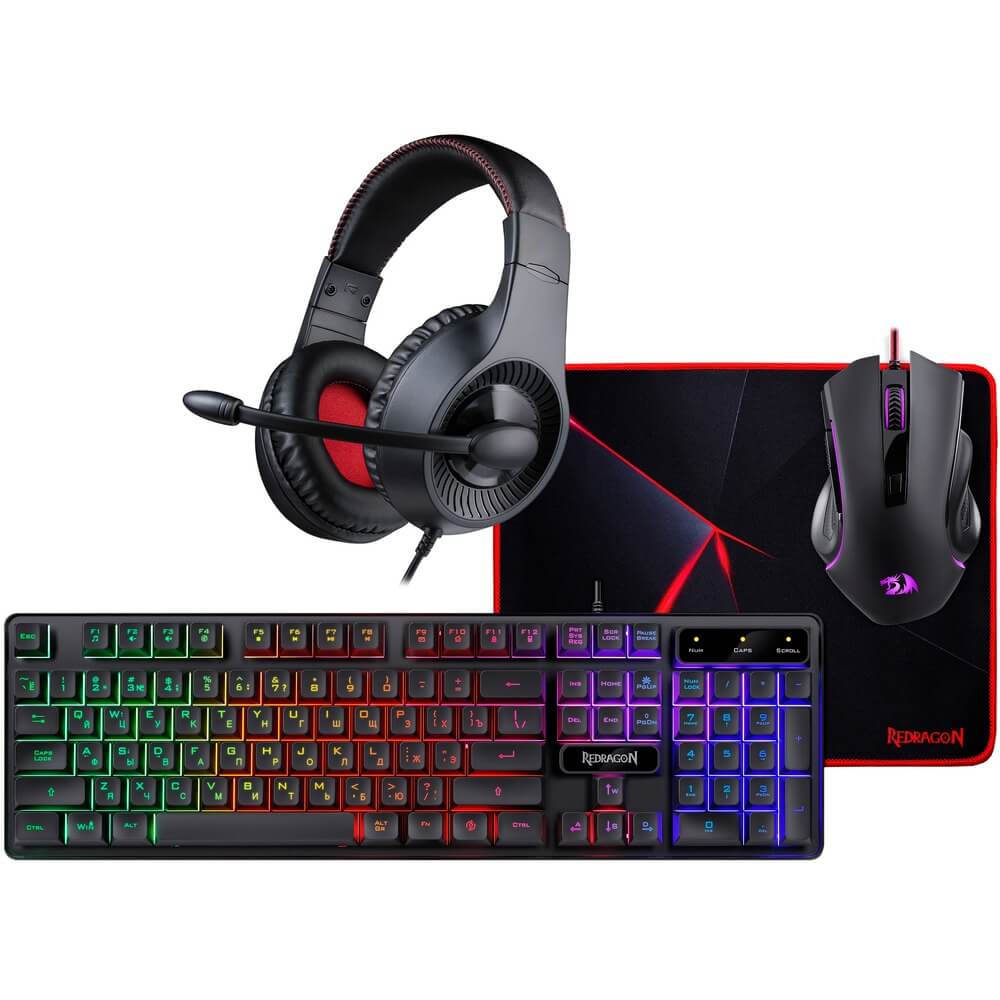 Изображение товара Комплект клавиатуры и мыши Redragon S137 чёрный (72335)