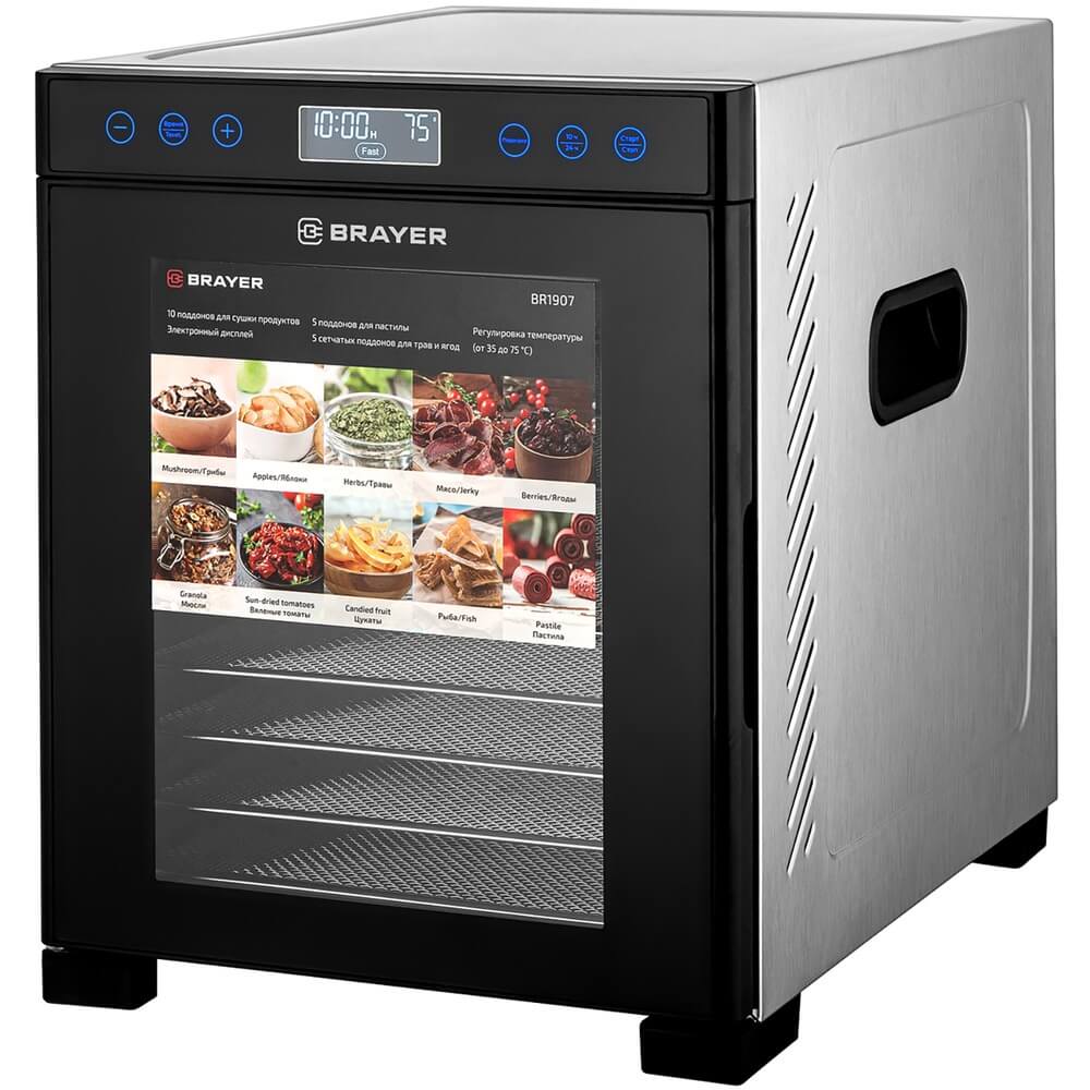 Изображение товара Сушка для овощей Brayer BR1907 650 Вт 10 ярусов регулировка температуры
