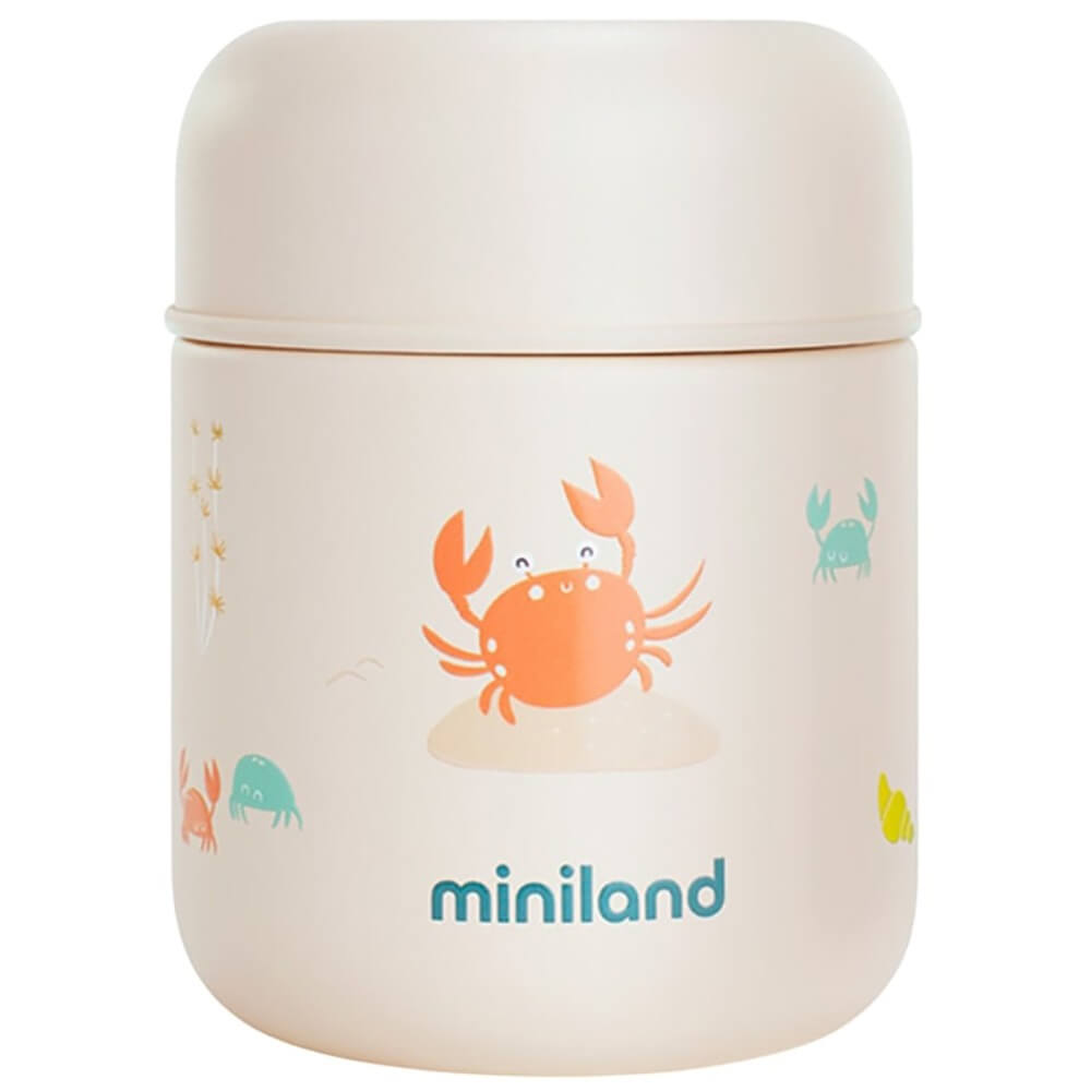 Изображение товара Детский термос Miniland Thermy Ocean Mini Crabsy 89643 бежевый 0.28 л