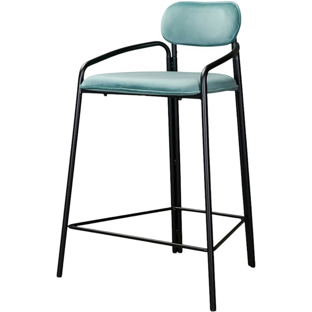 Изображение товара Бирюзовый полубарный стул Bergenson Bjorn Ror Round RORBSCHRBKVLRLBLGRN