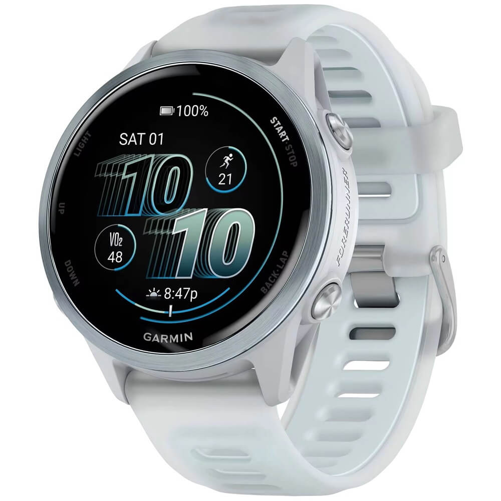 Изображение товара Смарт-часы Garmin Forerunner 570 42 мм Cloud Blue Aluminium/Translucent Whitestone (010-02970-01)