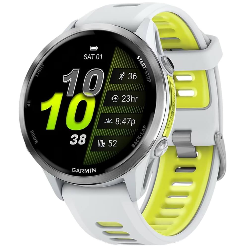 Изображение товара Смарт-часы Garmin Forerunner 970 Titanium Whitestone/Translucent Amp Yellow Band