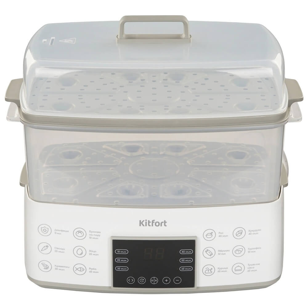 Изображение товара Пароварка Kitfort КТ-6431 - мощная и многофункциональная кухонная пароварка