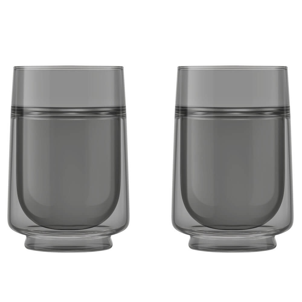 Изображение товара Набор стаканов B░░░ HOME HK515 bk из стекла с двойными стенками