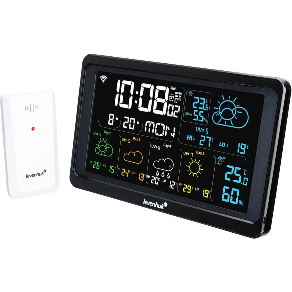 Изображение товара Метеостанция Levenhuk Wezzer PLUS LP80 с внешним датчиком и настенной установкой