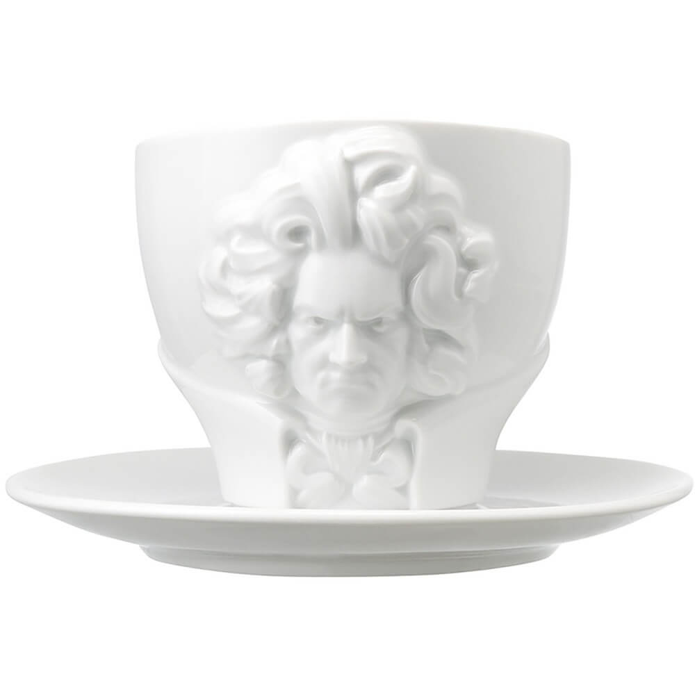 Изображение товара Чайная пара Tassen Ludwig van Beethoven из фарфора с изображением композитора