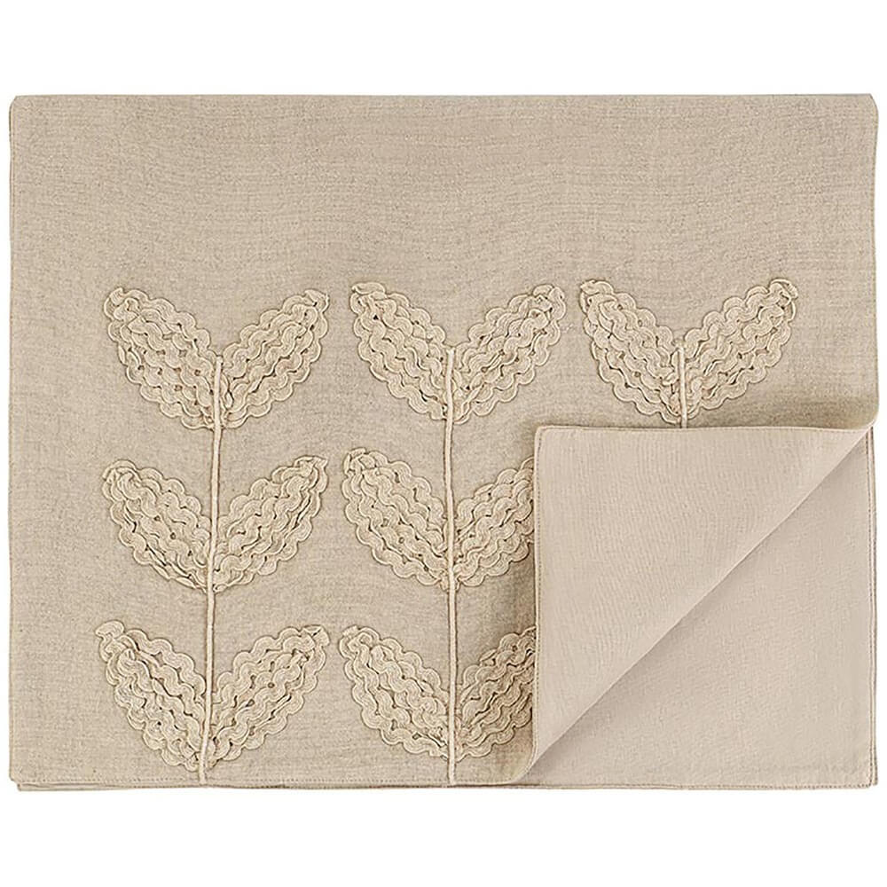 Изображение товара Дорожка на стол Tkano Essential Desert leaf 45x150 см бежевый хлопок