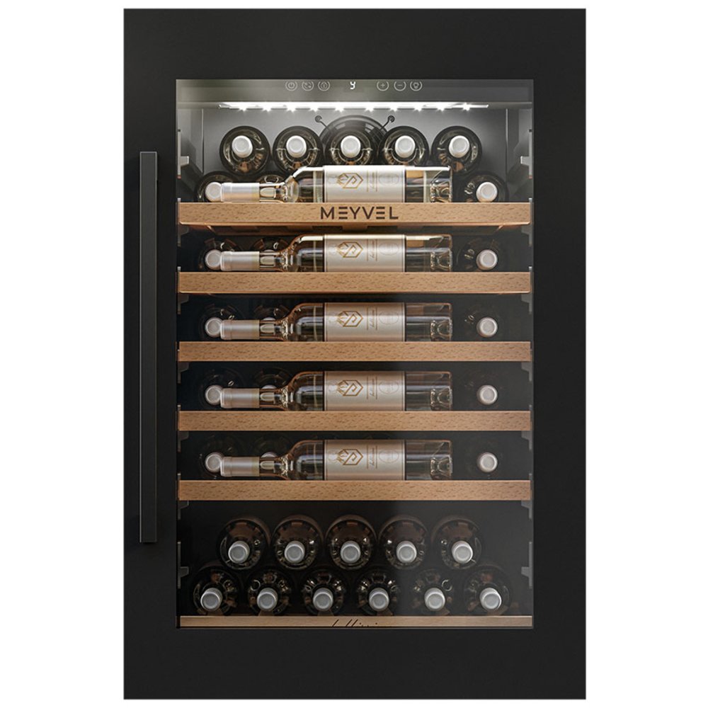 Изображение товара Встраиваемый винный шкаф Meyvel MV52PRO-KBB1 на 52 бутылки компрессорный дизайн